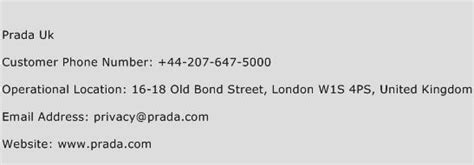 prada contact number uk